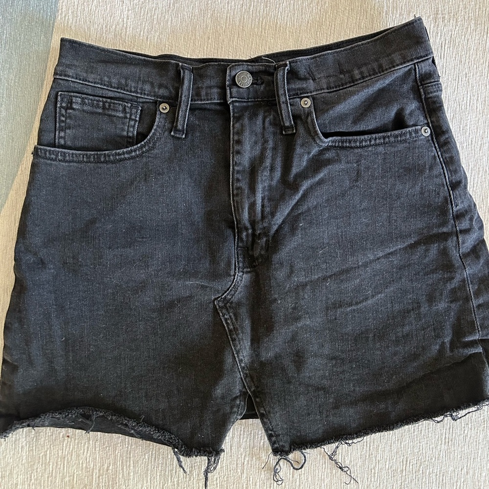 Madewell Black Denim skirt